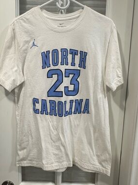 Nike White T-Shirt with Carolina Blue North 23 Graphic